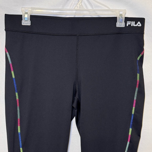 FILA Sport Active Running Leggings Workout Pants Size‎ XLarge Colorful Outline - Picture 3 of 8